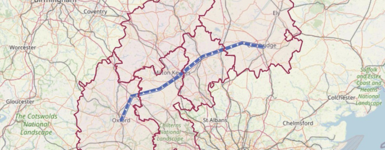 The 100 Miles Wider project map